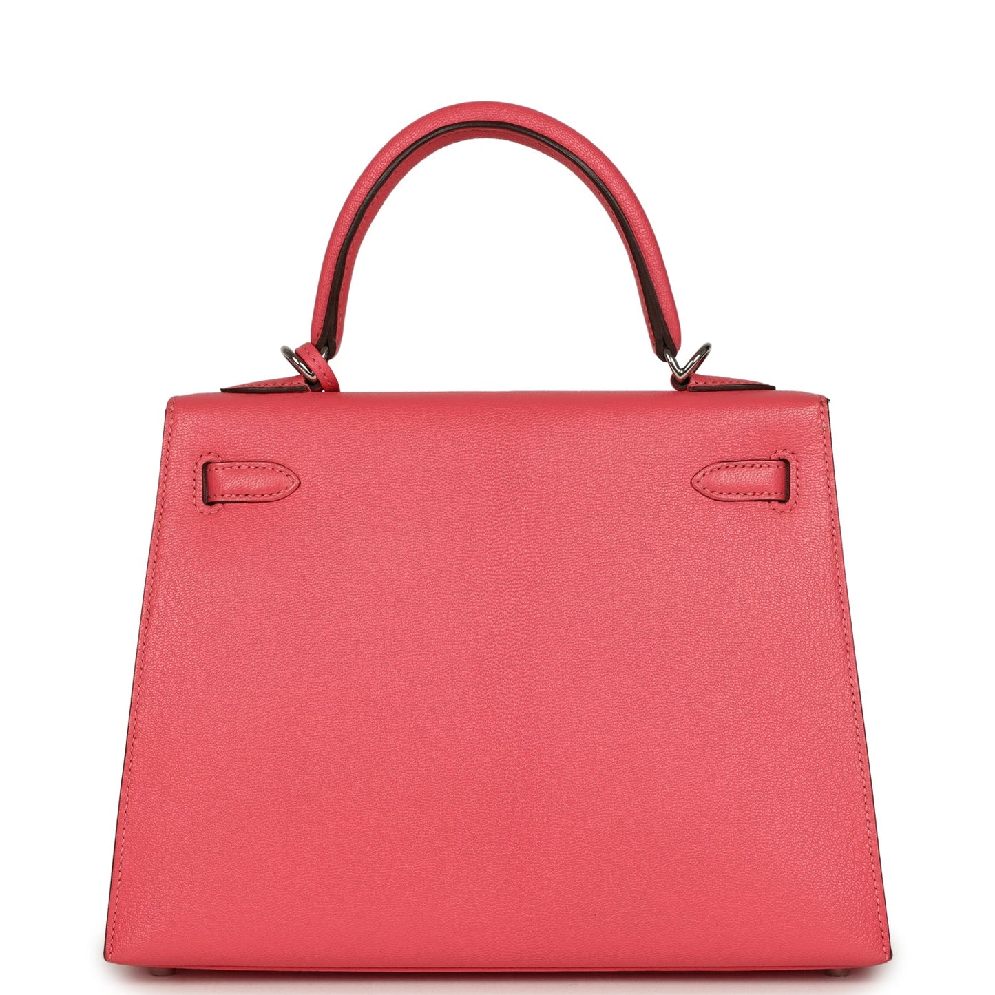 Hermes Kelly Sellier 25 Rose Lipstick Chevre Mysore Palladium Hardware