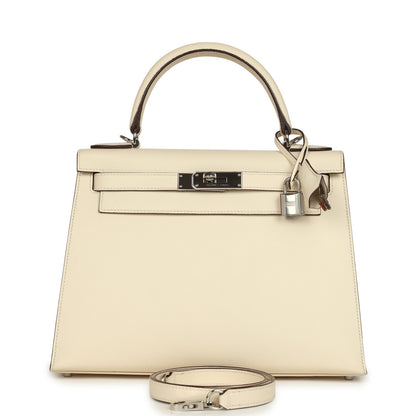Hermes Kelly Sellier 28 Nata Epsom Palladium Hardware