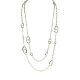 Hermes Farandole Rope Necklace 120cm Sterling Silver Hardware