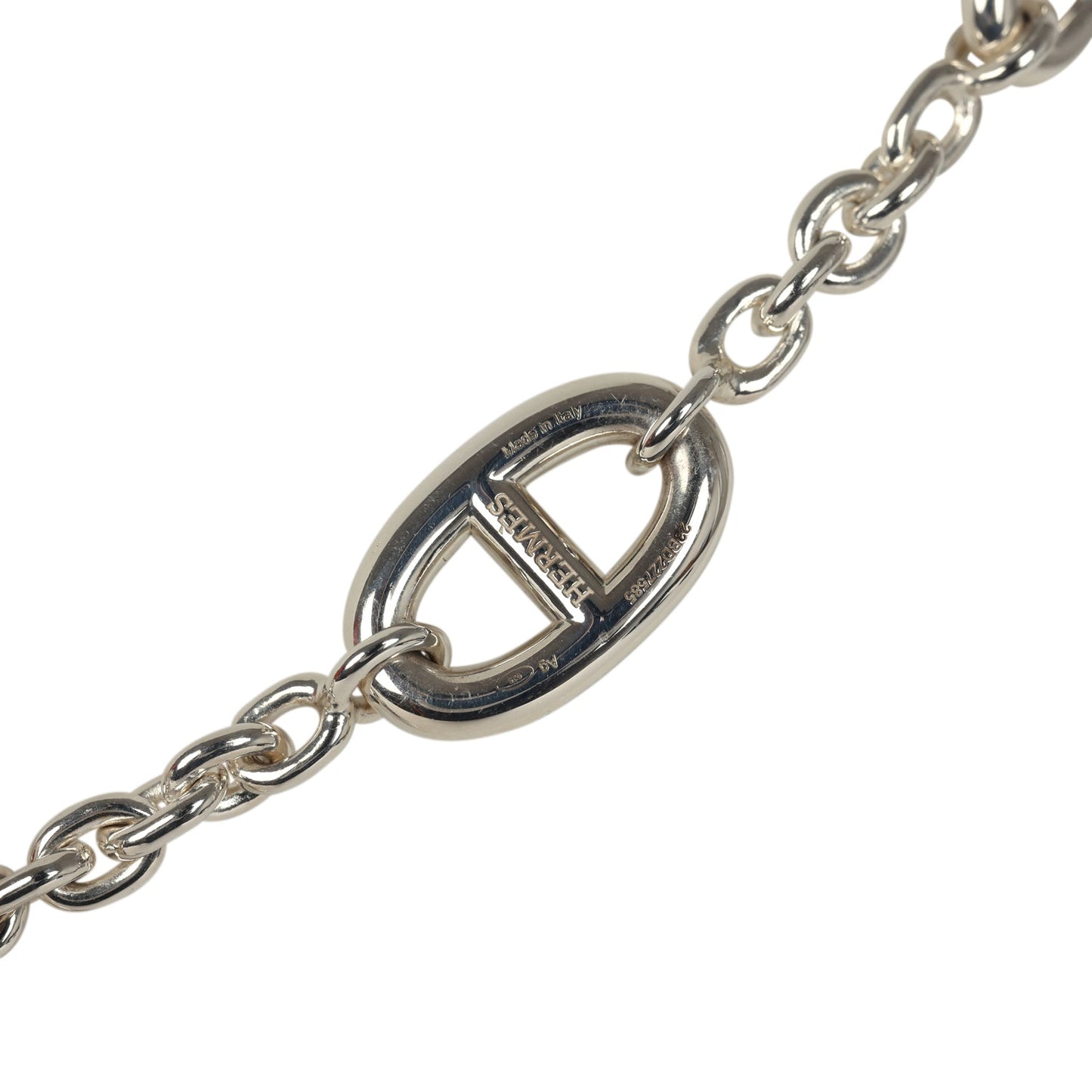 Hermes Farandole Rope Necklace 120cm Sterling Silver Hardware