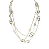 Hermes Farandole Rope Necklace 160cm Sterling Silver Hardware
