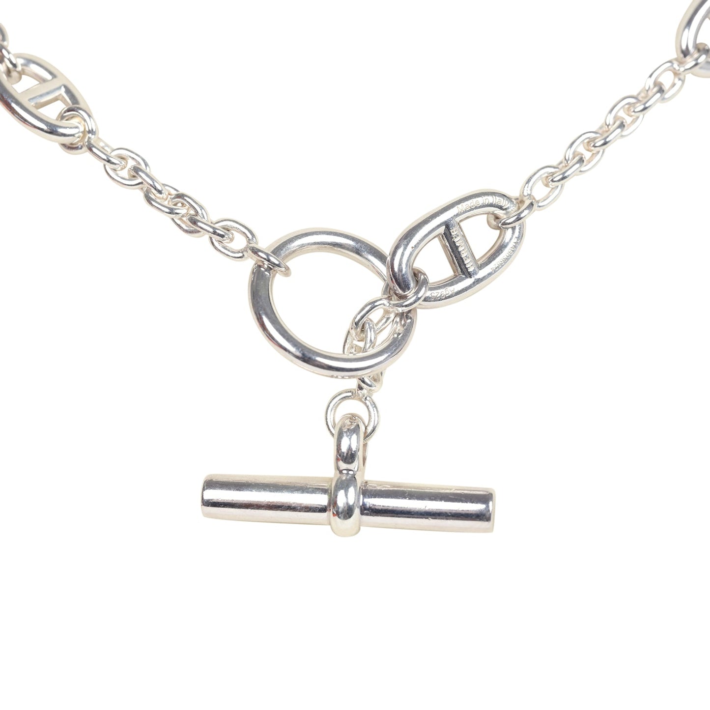 Hermes Farandole Rope Necklace 120 cm Sterling Silver Hardware