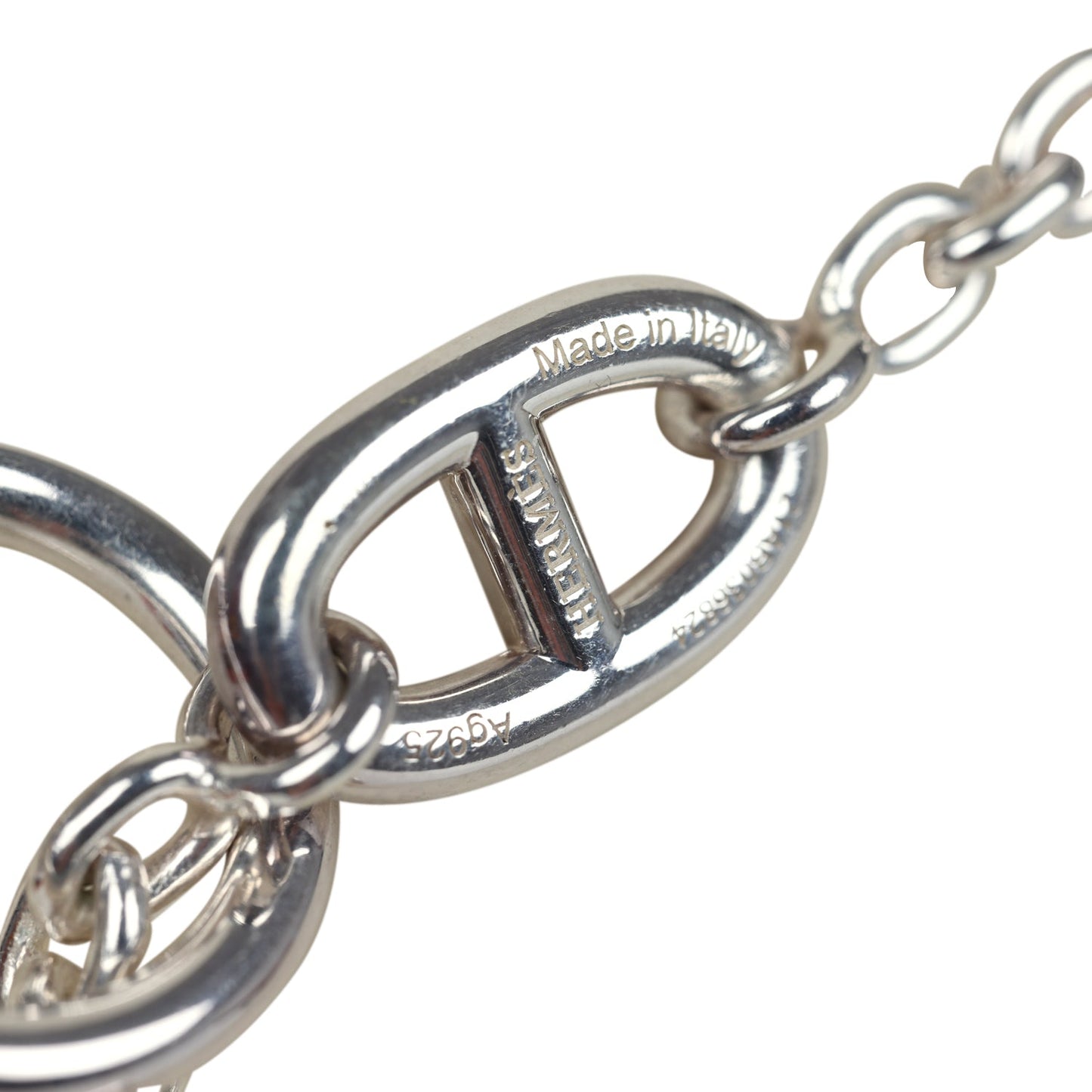Hermes Farandole Rope Necklace 120 cm Sterling Silver Hardware
