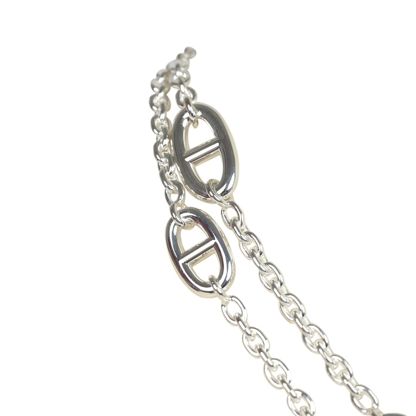 Hermes Farandole Rope Necklace 80cm Sterling Silver Hardware
