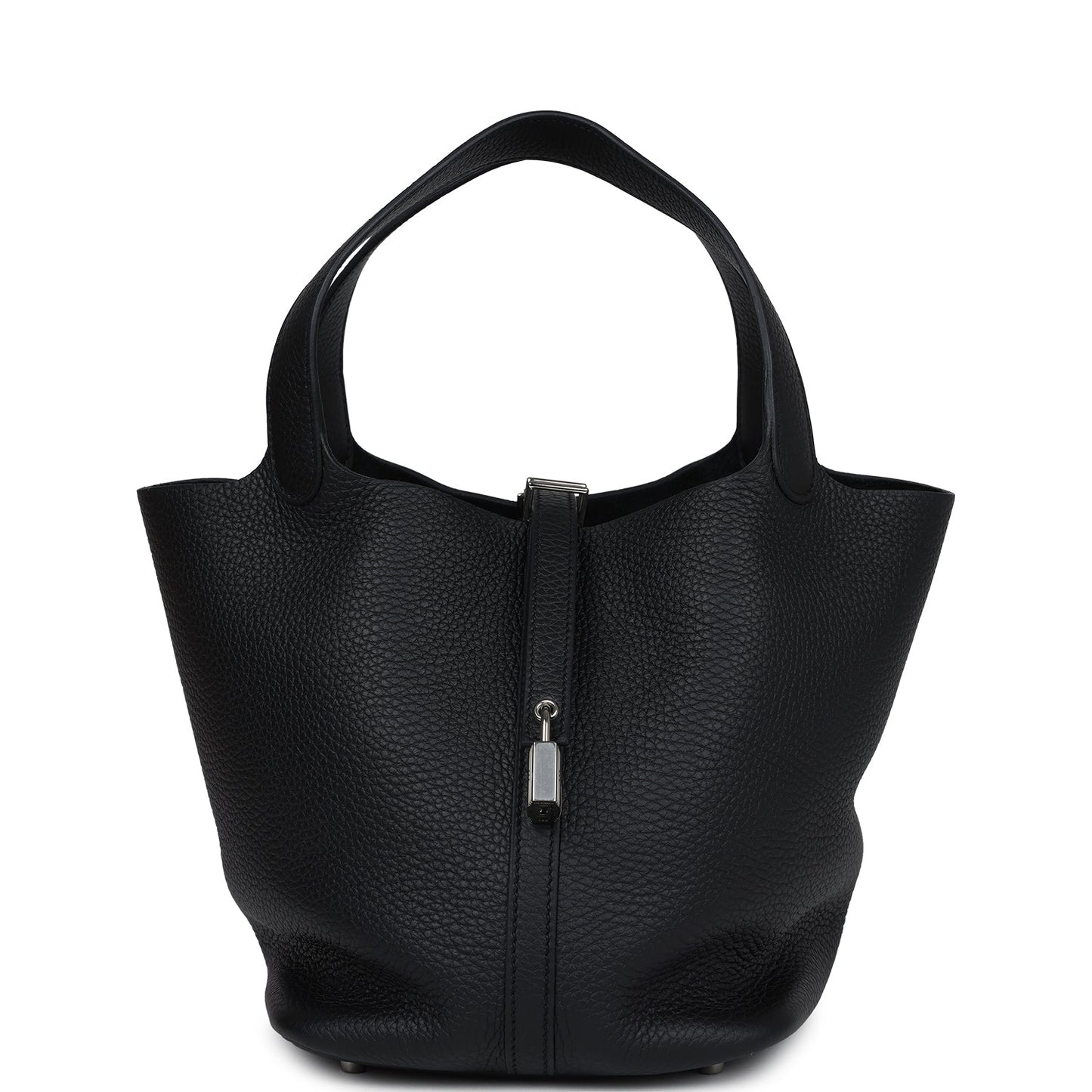 Hermes Picotin Lock 22 Black Clemence Palladium Hardware