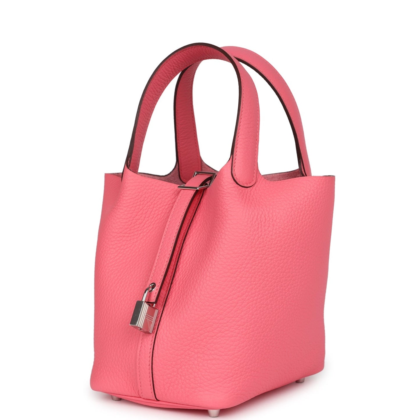 Hermes Picotin Lock 18 Rose Azalee Clemence Palladium Hardware