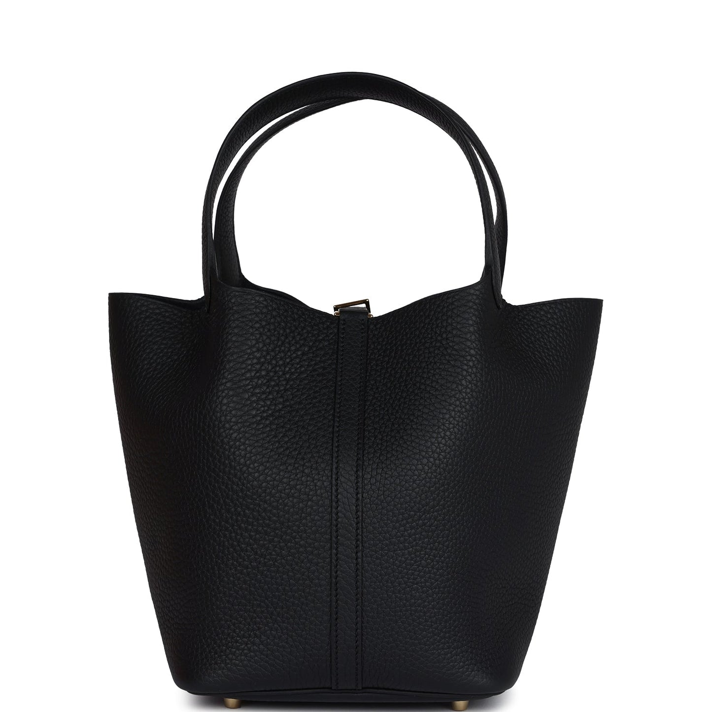 Hermes Picotin Lock 22 Black Clemence Gold Hardware
