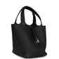 Hermes Picotin Lock 22 Black Clemence Palladium Hardware