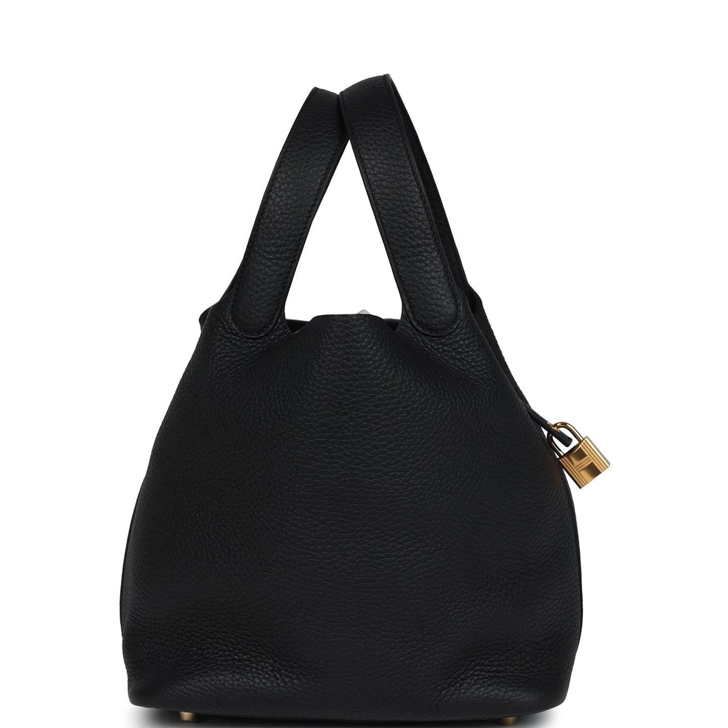 Hermes Picotin Lock 22 Black Clemence Gold Hardware
