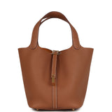 Hermes Picotin Lock 22 Gold Clemence Gold Hardware