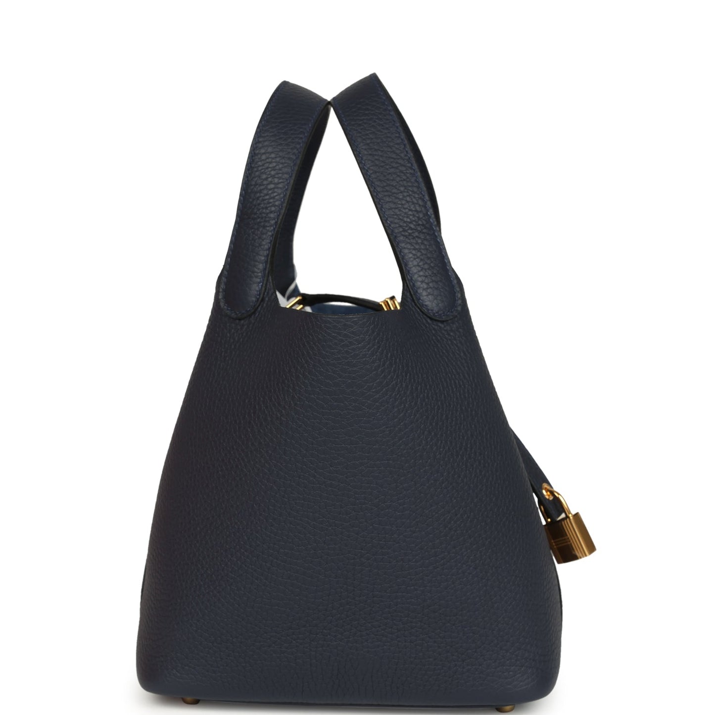 Hermes Picotin Lock 18 Bleu Nuit Clemence Gold Hardware
