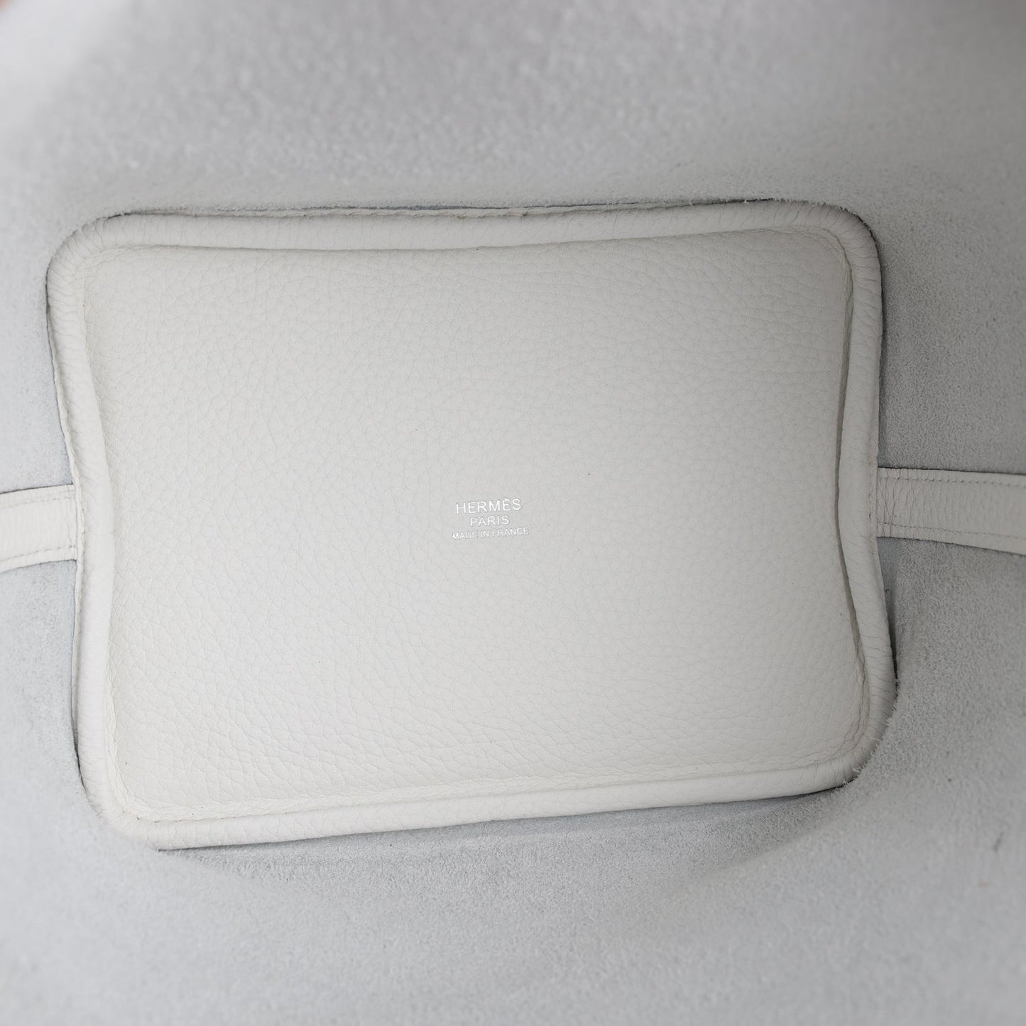 Hermes Picotin Lock Eclat 18 New White Clemence and Sesame Swift Palladium Hardware