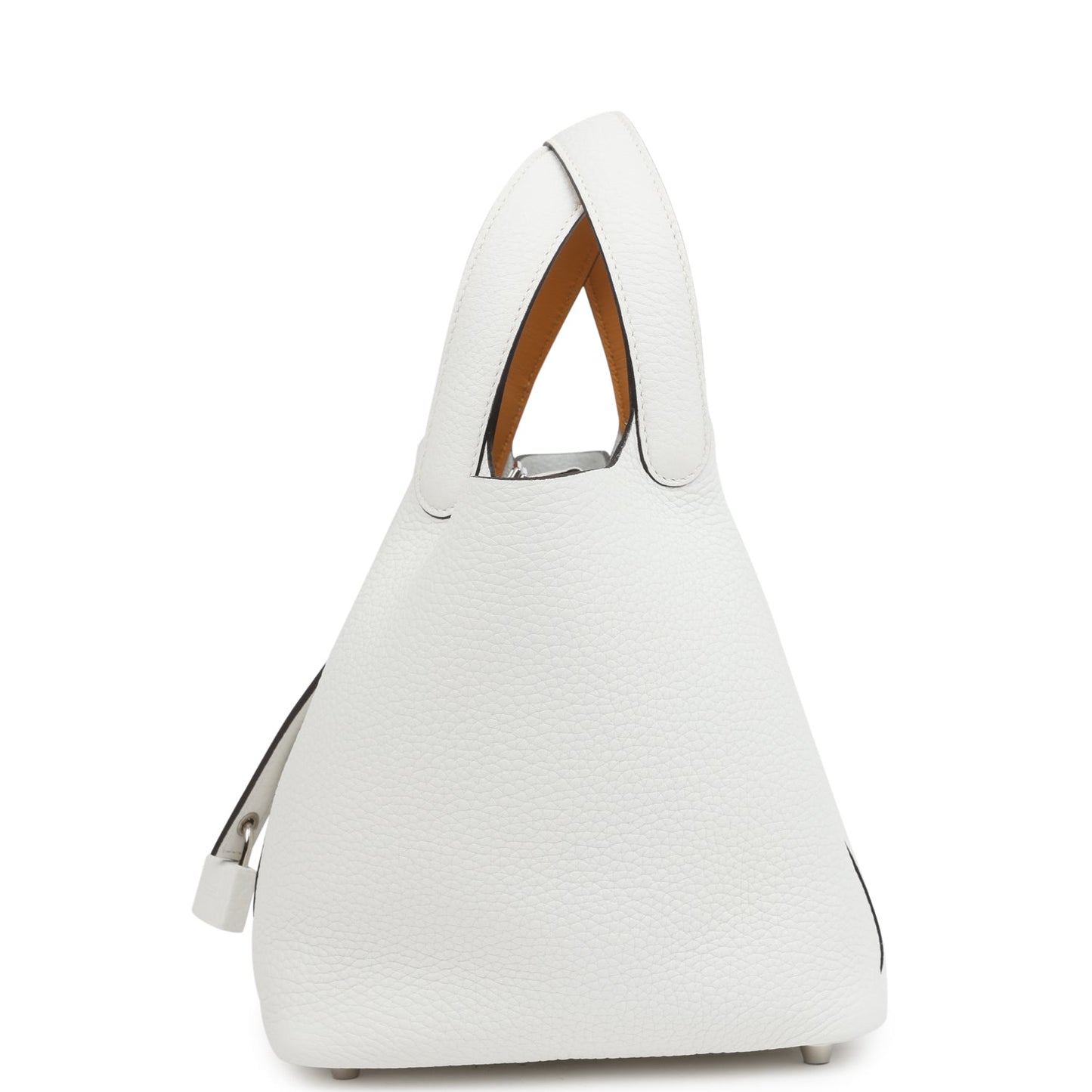 Hermes Picotin Lock Eclat 18 New White Clemence and Sesame Swift Palladium Hardware