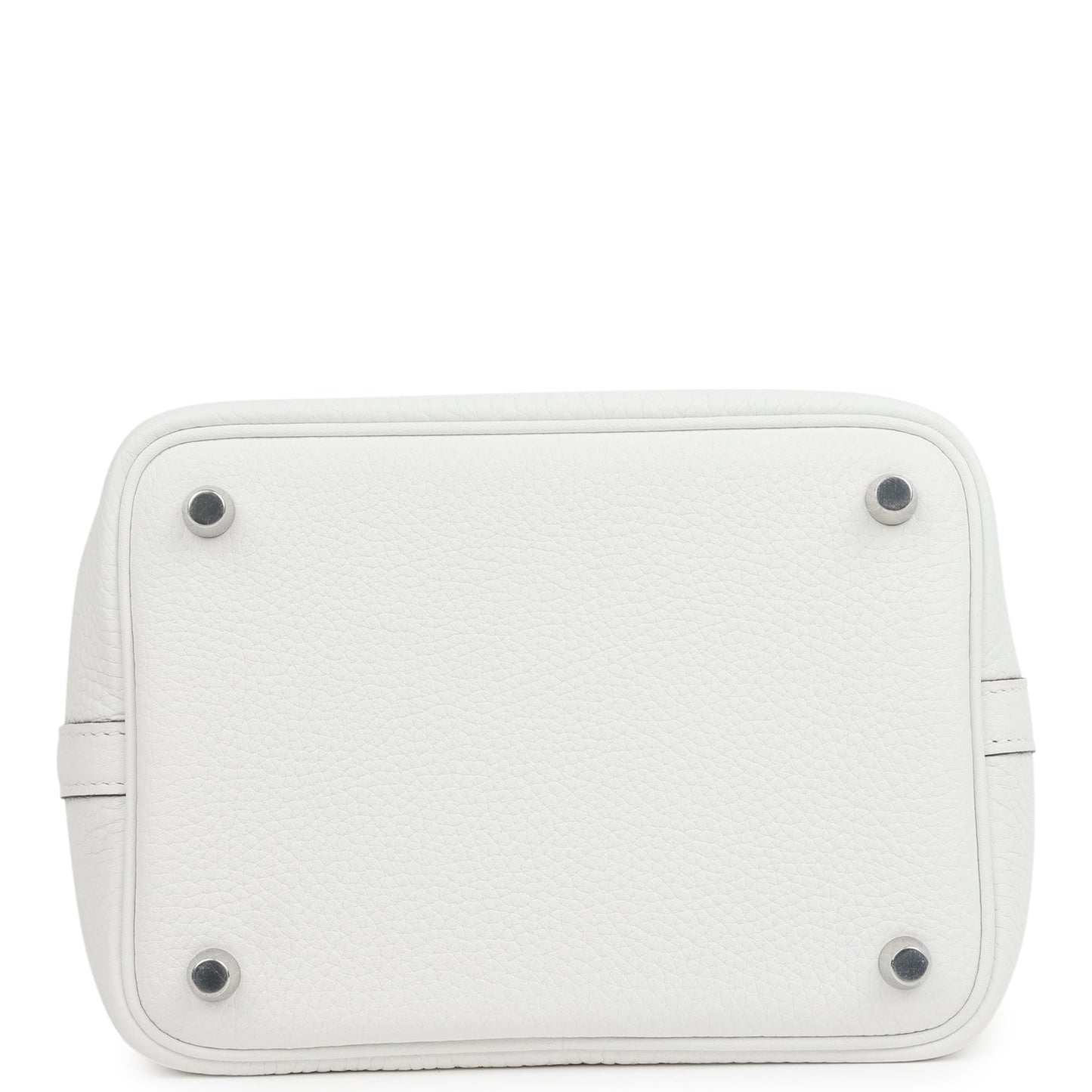 Hermes Picotin Lock Eclat 18 New White Clemence and Sesame Swift Palladium Hardware