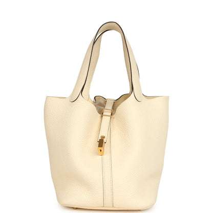 Hermes Picotin Lock 22 Nata Clemence Gold Hardware