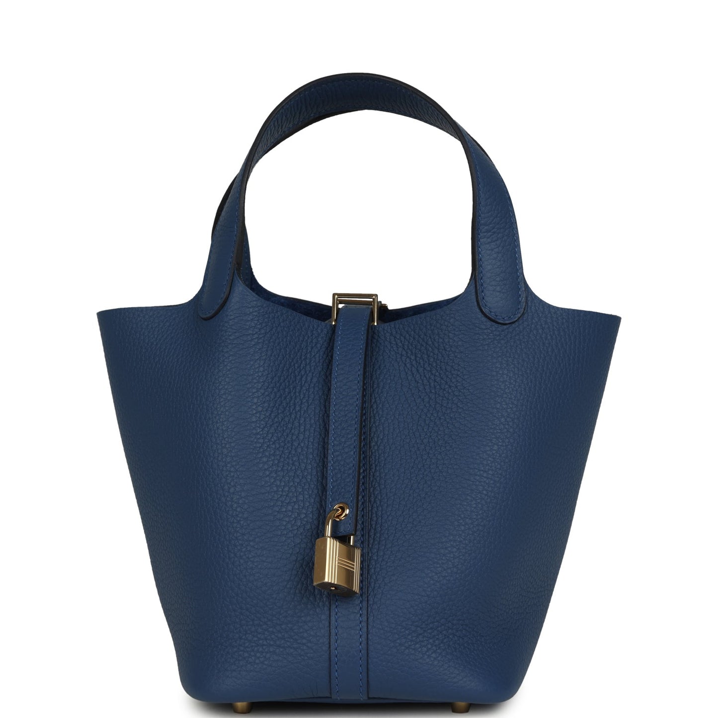 Hermes Picotin Lock 18 Bleu Tie Clemence Permabrass Hardware