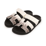Hermes Chypre Sandals Himalaya Matte Crocodile Palladium Hardware 38
