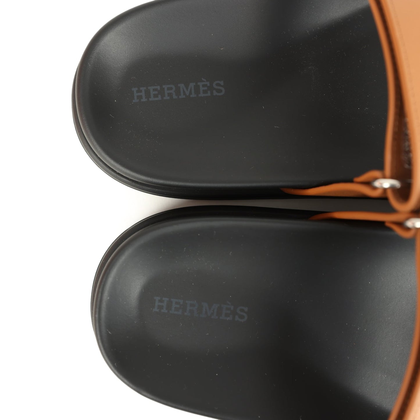 Hermes Chypre Techno Sandals Naturel Studded Calfskin Palladium Hardware 38 EU