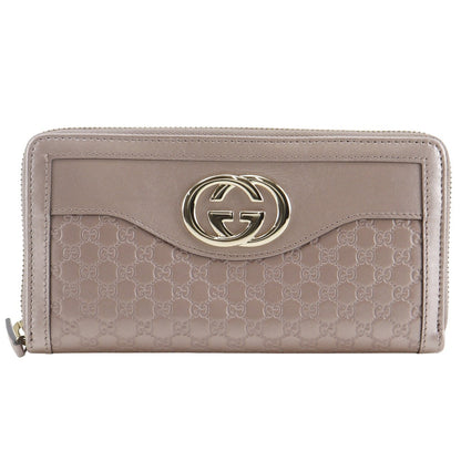 Gucci Interlocking G Shima Leather Long Wallet