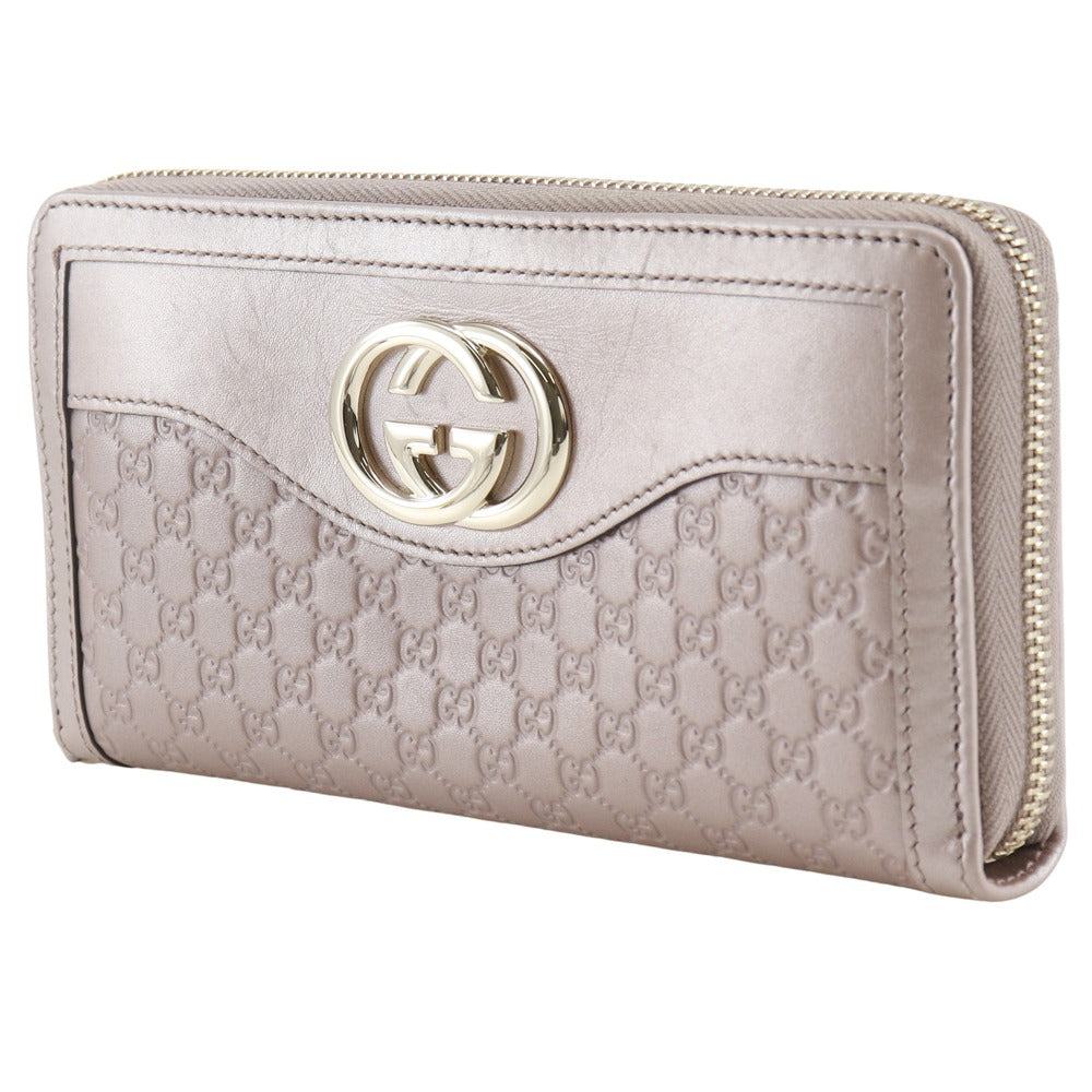 Gucci Interlocking G Shima Leather Long Wallet