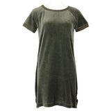 Gucci Velour Side Line Dress Khaki
