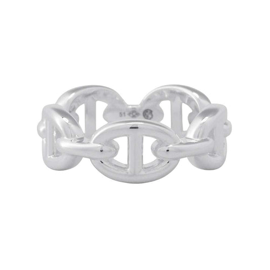 HERMES Chaine d'Ancre Anchene Ring Size PM/51/#11 SV925