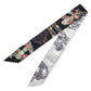 HERMES Twilly Bride de Gala en Fleur & Eyeliner Black/Multicolor Silk100%