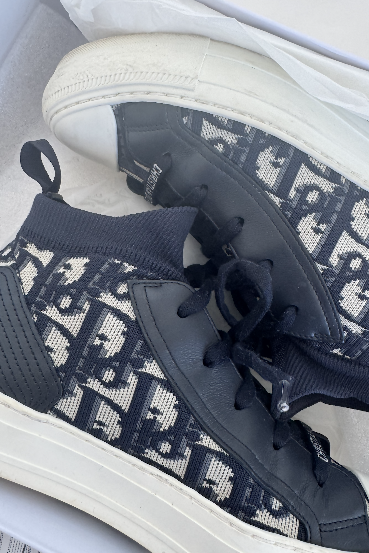 Walk'n'Dior Sneaker Deep Blue Dior Oblique Technical Mesh and Calfskin