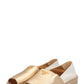 PRADA Peep toe Espadrilles Gold White