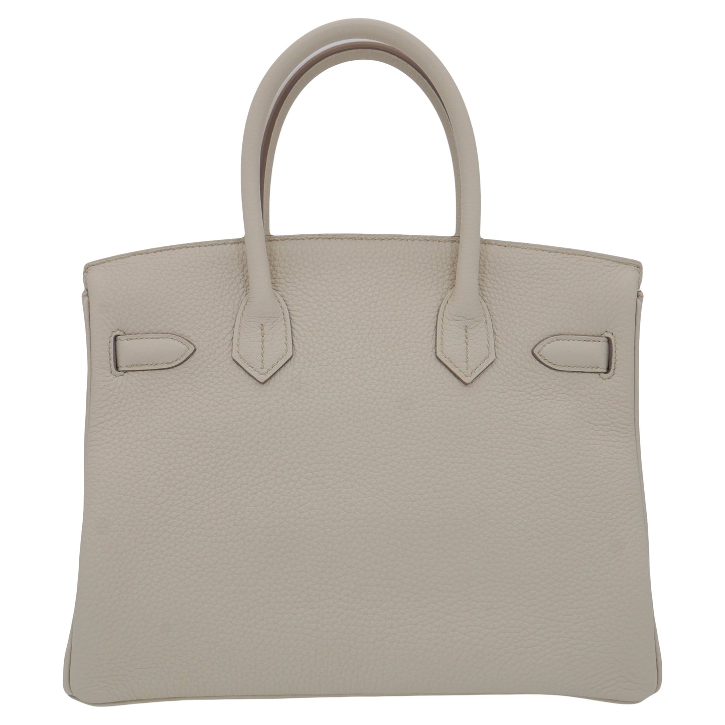 Hermès 30cm Birkin Beton Clemence Leather Palladium Hardware