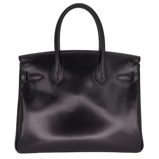 Hermès 30cm Birkin Black Box Calf Leather Palladium Hardware