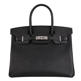 Hermès 30cm Birkin Black Epsom Leather Palladium Hardware