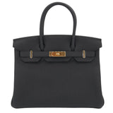 Hermès 30cm Birkin Black Togo Leather Gold Hardware