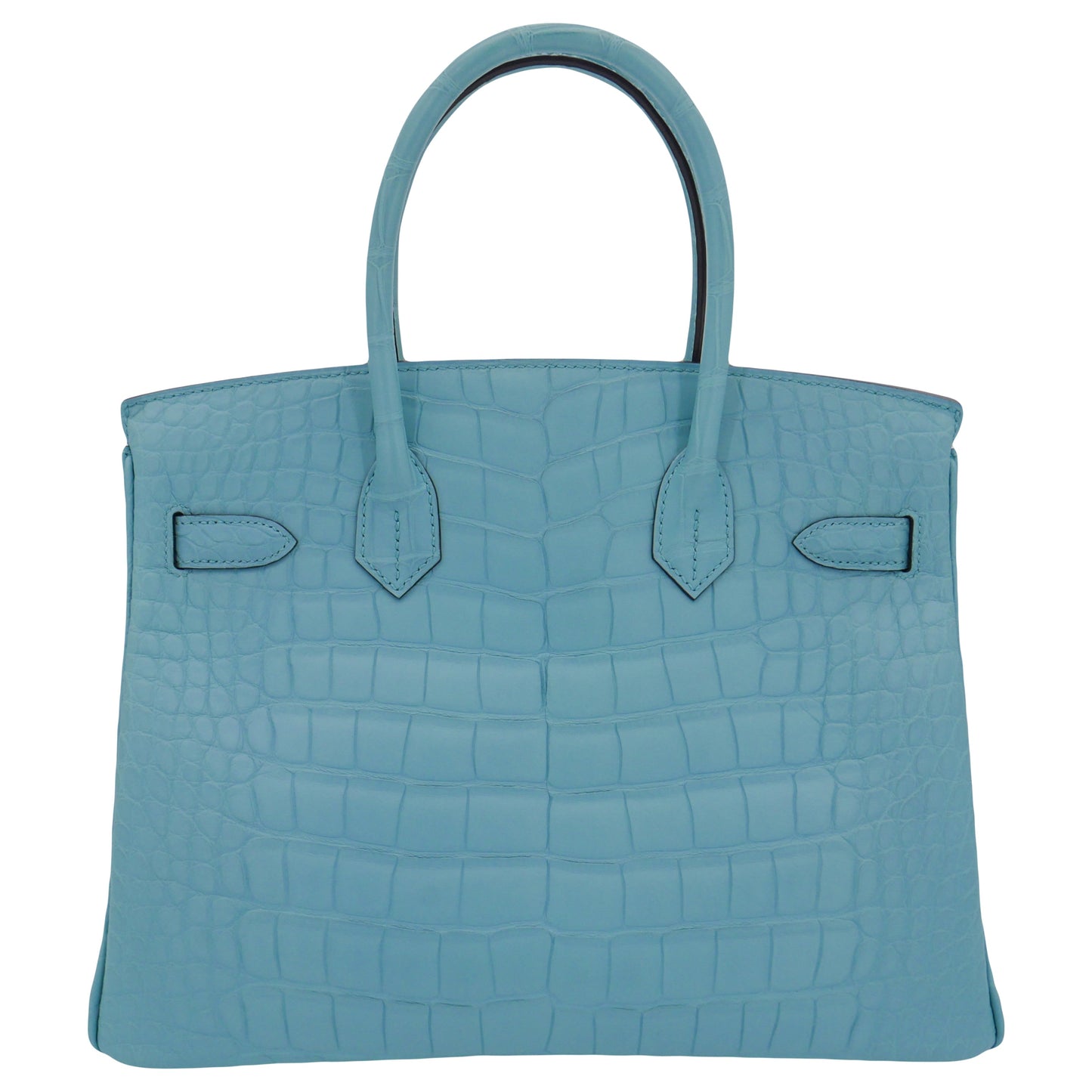 Hermès 30cm Birkin Bleu Saint Cyr Matte Alligator Gold Hardware