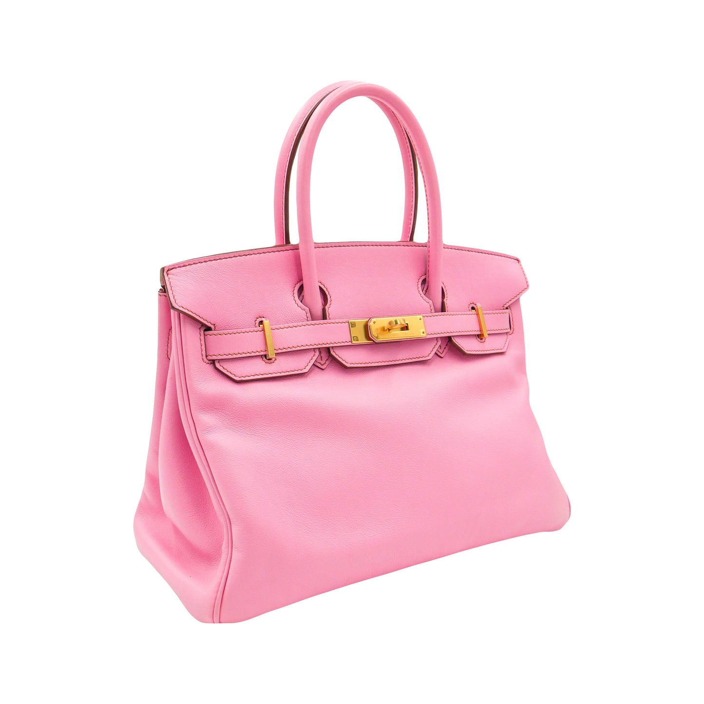Hermès 30cm Birkin Bubblegum Swift Leather Gold Hardware