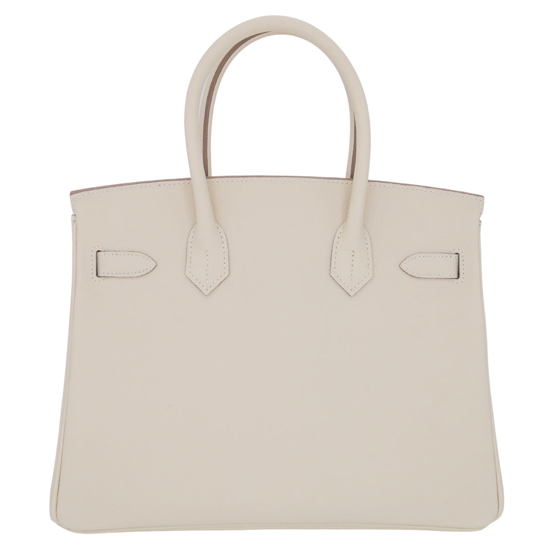 Hermès 30cm Birkin Craie Epsom Leather Palladium Hardware