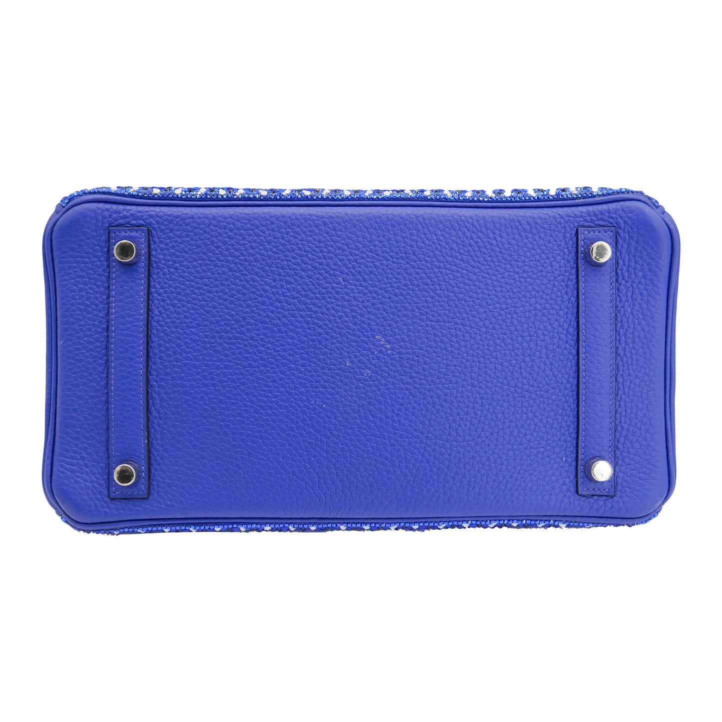 Hermès 30cm Birkin Customized Blue Bandana Swarovski Crystal Palladium Hardware
