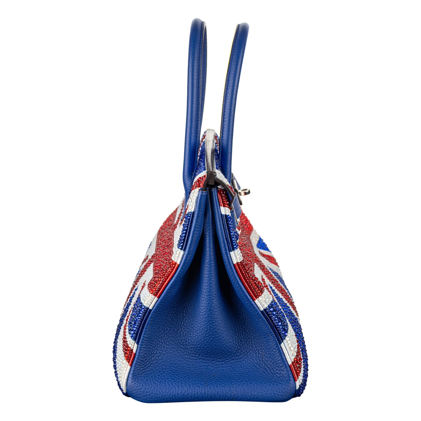 Hermès 30cm Birkin Customized Union Jack Swarovski Crystal Palladium Hardware