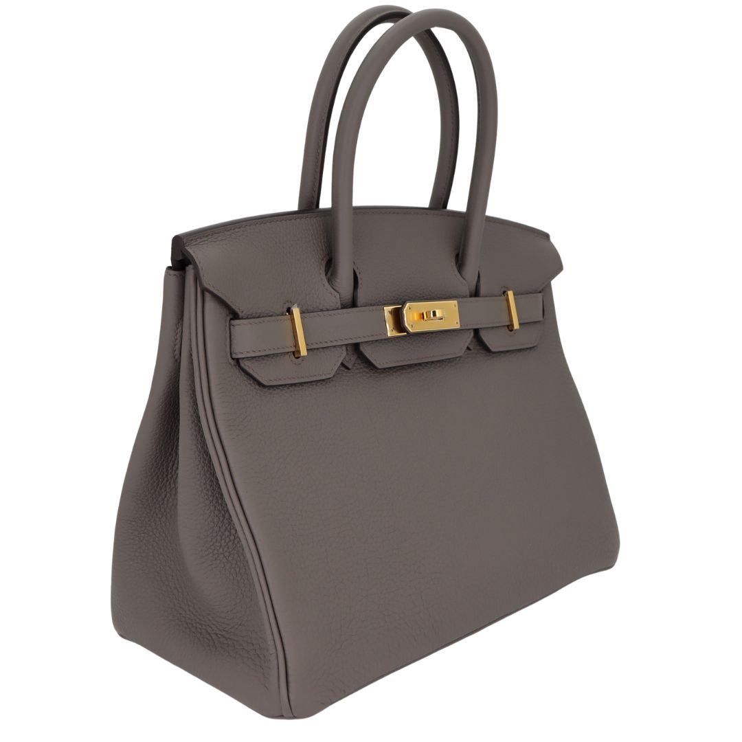 Hermès 30cm Birkin Etain Togo Leather Gold Hardware