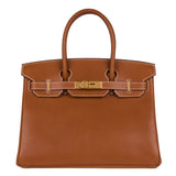 Hermès 30cm Birkin Fauve Barenia Leather Gold Hardware