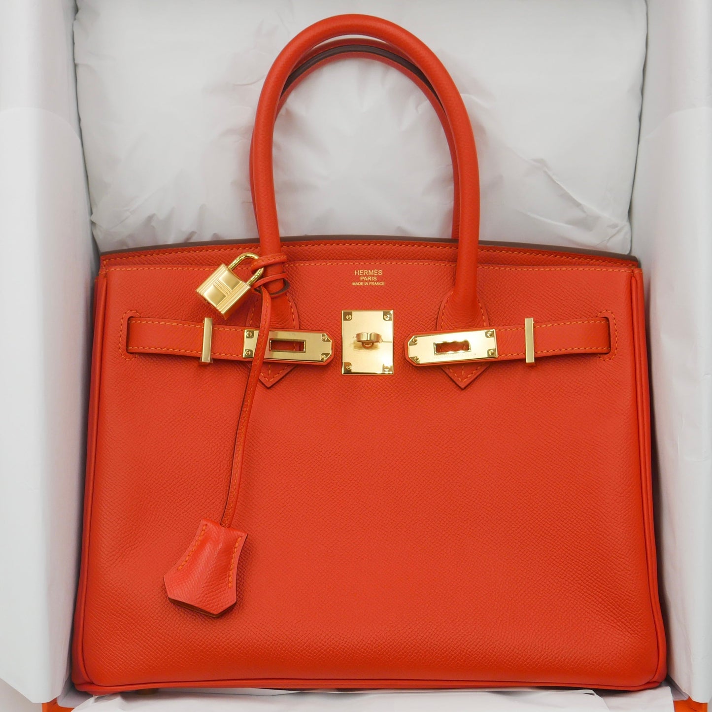 Hermès 30cm Birkin Fue Epsom Leather Gold Hardware