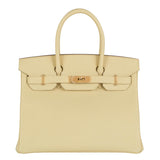 Hermès 30cm Birkin Jaune Poussin Epsom Leather Gold Hardware
