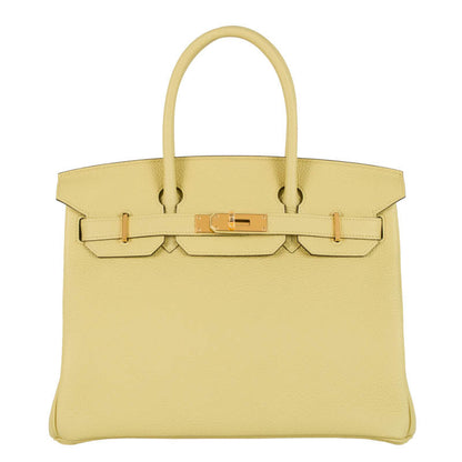 Hermès 30cm Birkin Jaune Poussin Togo Leather Gold Hardware