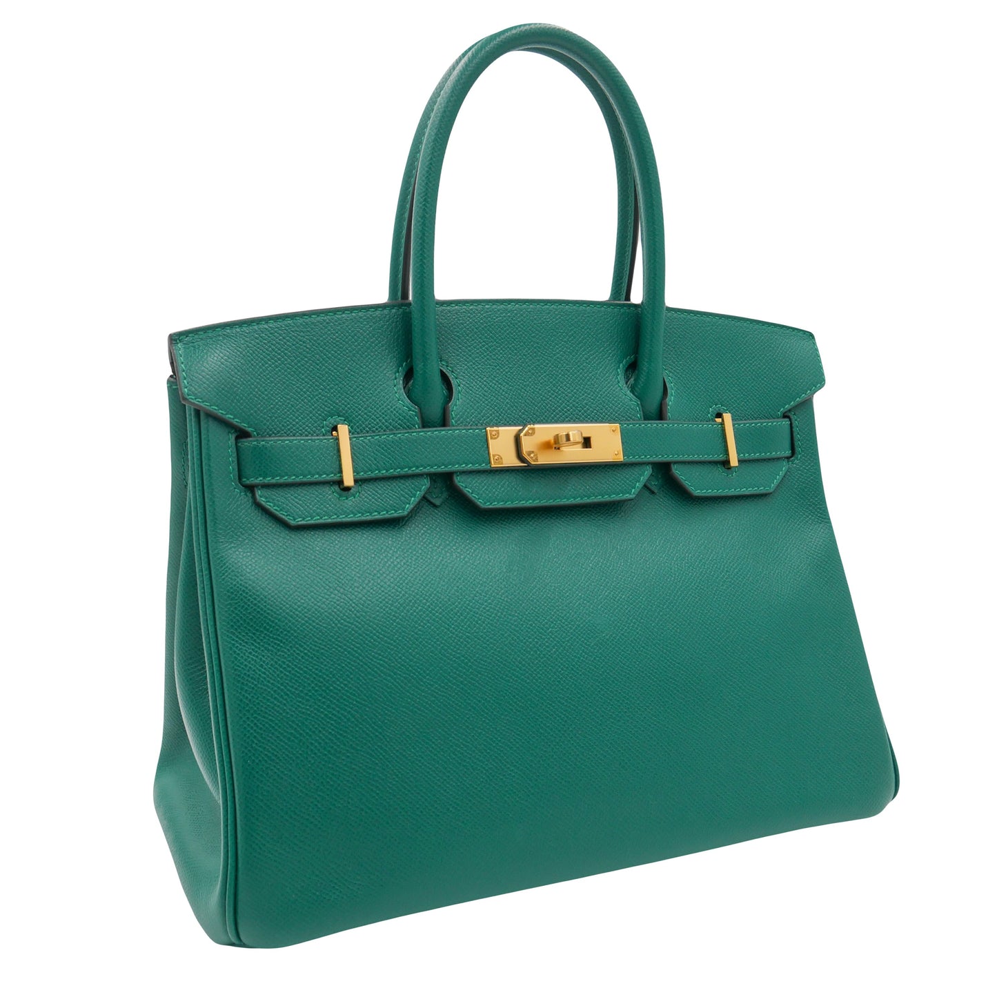 Hermès 30cm Birkin Malachite Epsom Leather Gold Hardware