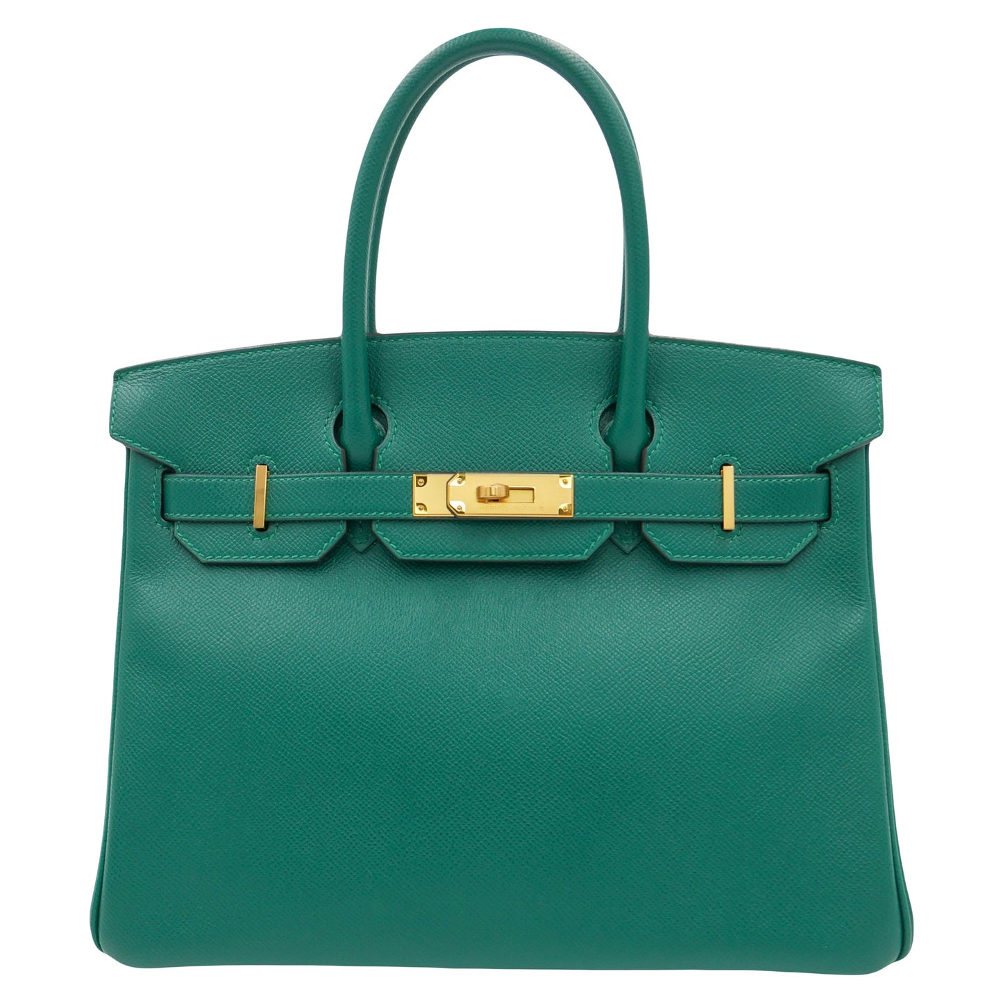 Hermès 30cm Birkin Malachite Epsom Leather Gold Hardware