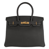 Hermès 30cm Birkin Plomb Togo Leather Gold Hardware