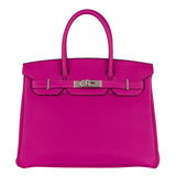 Hermès 30cm Birkin Rose Pourpre Togo Leather Palladium Hardware