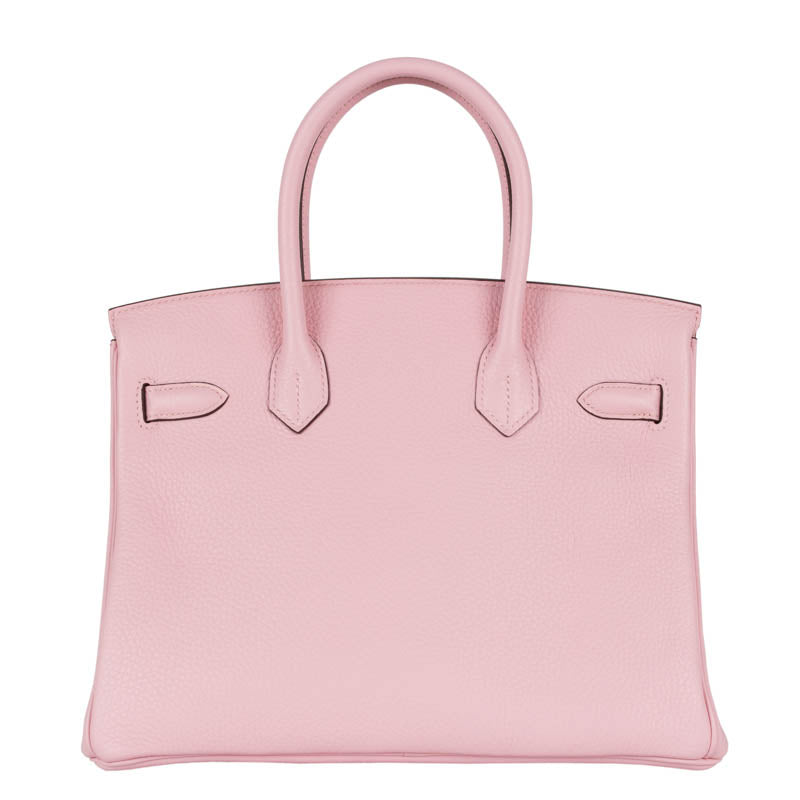 Hermès 30cm Birkin Rose Sakura Clemence Leather Gold Hardware