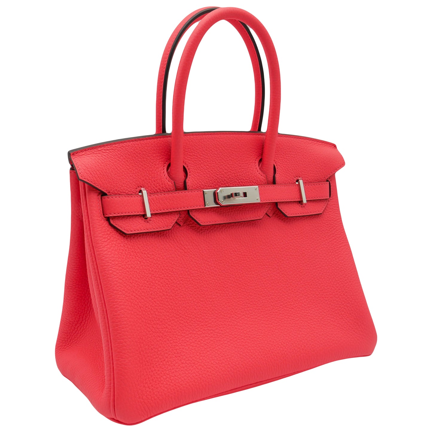 Hermès 30cm Birkin Rose Texas Clemence Leather Palladium Hardware
