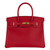 Hermès 30cm Birkin Rouge Casaque Epsom Leather Gold Hardware